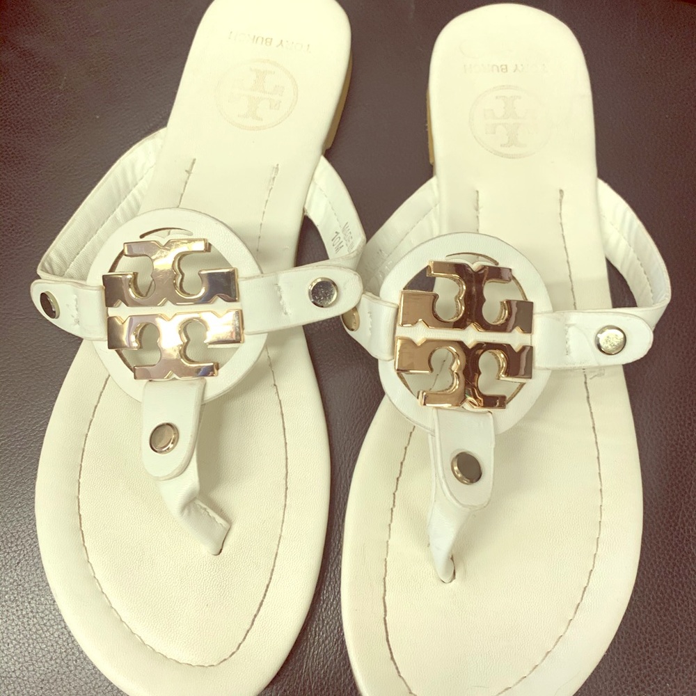White Tory Burch Sandals - Sz 10